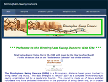 Tablet Screenshot of birminghamswingdancers.com